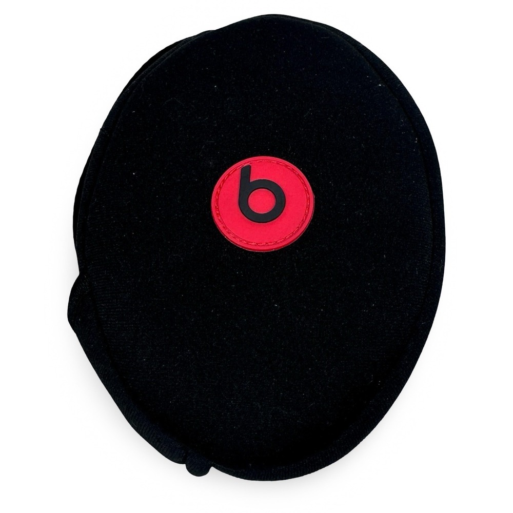 Beats by Dre Black Neoprene Zippered Headphone Carrying Case Red Logo Accessory